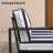 Oltjana Left Arm Loveseat with Angled Slatted Back Aluminum Frame and Sunbrella Cushions-124071212-122444630