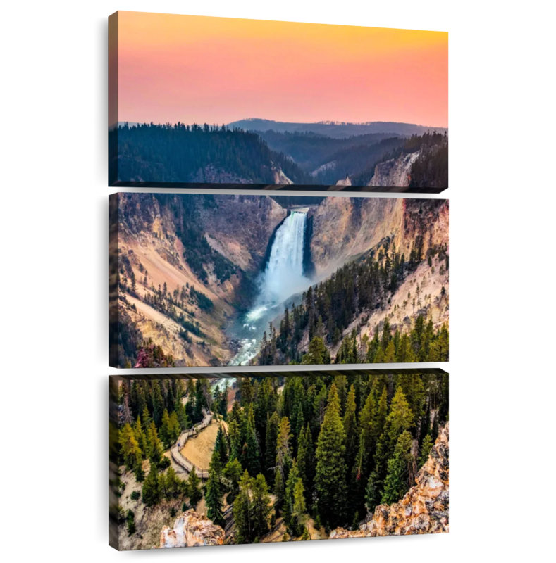 Chutes du parc national Alvord Yellowstone, H 45 po x l 28 po