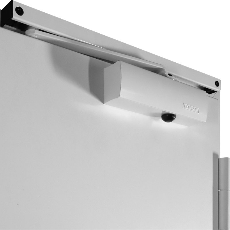 Aura Anthracite Zinc-Galvanized Steel Front Door with Frosted Glass