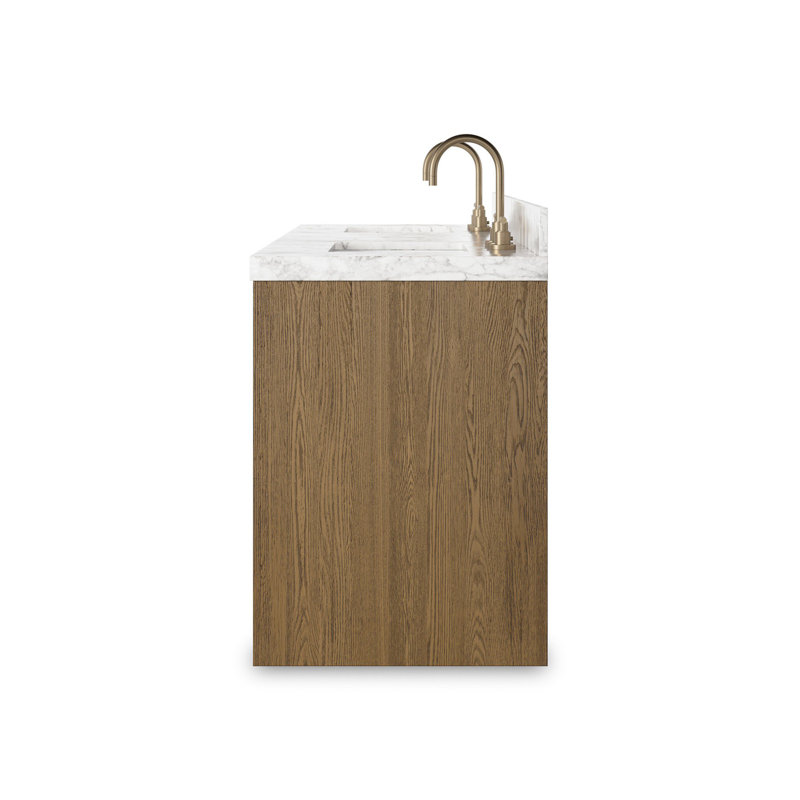 Anthem Double Vanity-Carrara Marble, Brown