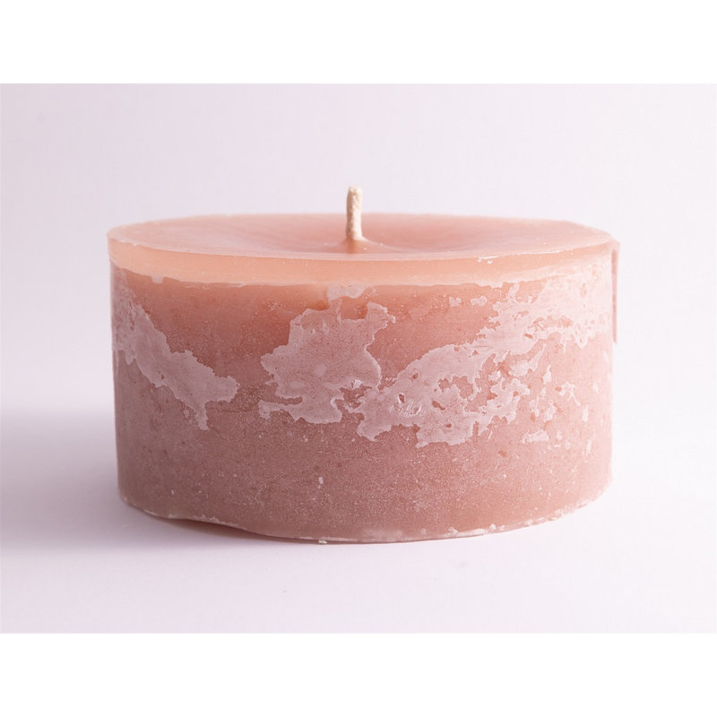 Bougie cylindrique sans parfum, Brique, H 2,75 po x l 6 po x P 6 po