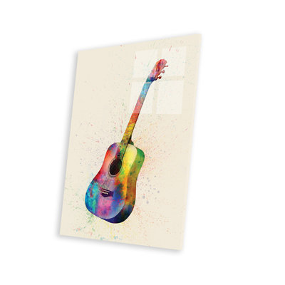 Impression de guitare acoustique sur verre acrylique