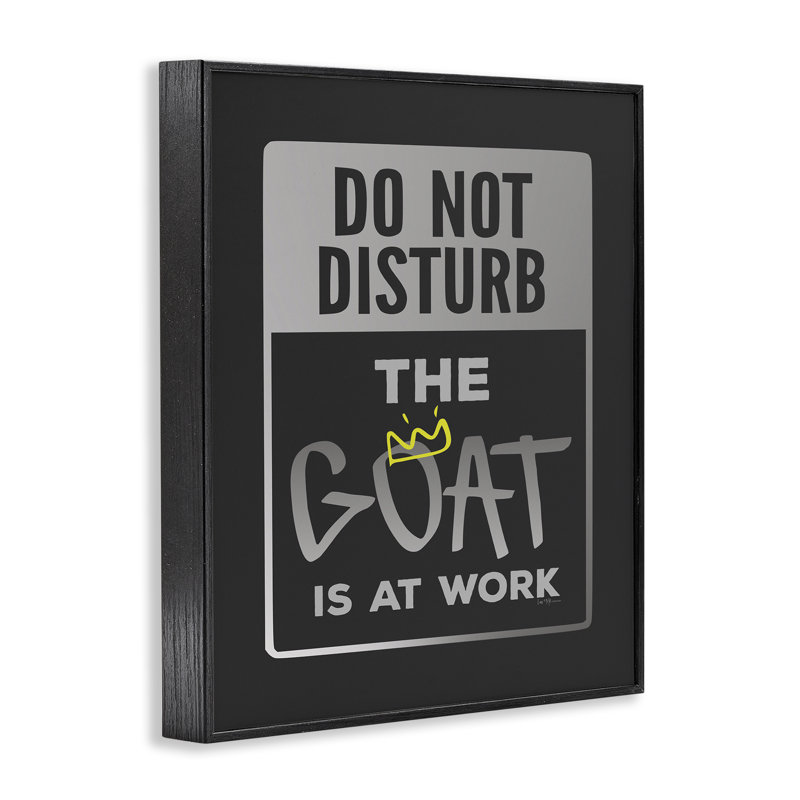 Ne pas déranger Goat, estampe numérique, design par Lux + Me Designs, H 14 po x l 11 po, Giclée encadrée noir minuit