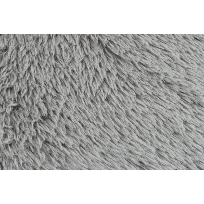 Sofa, 3, 79.50cm H x 221cm W x 88cm D, Grey Faux Fur