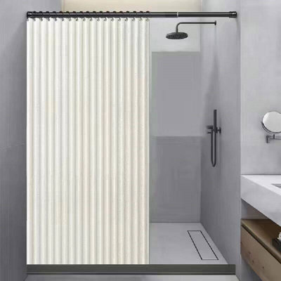 Fabric Folding Door Curtain Without Rod Suitable For Home Use.
