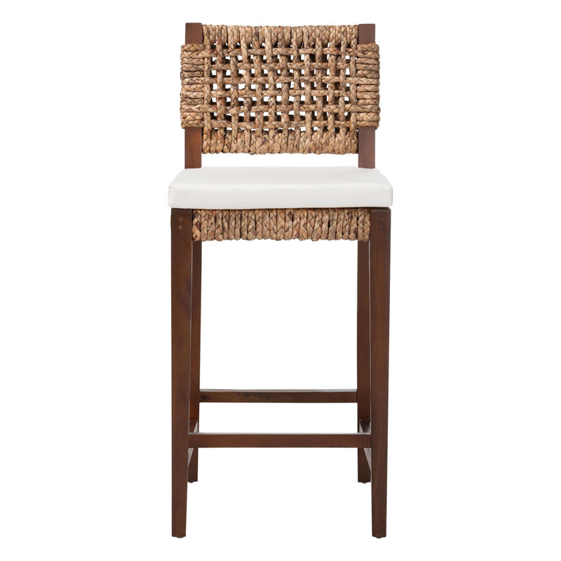 Tabouret de bar en acajou tissé à la main Bali & Pari Alise