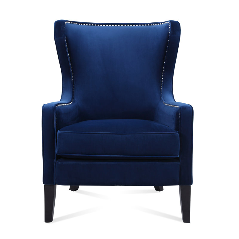 Velvet Armchair, Blue