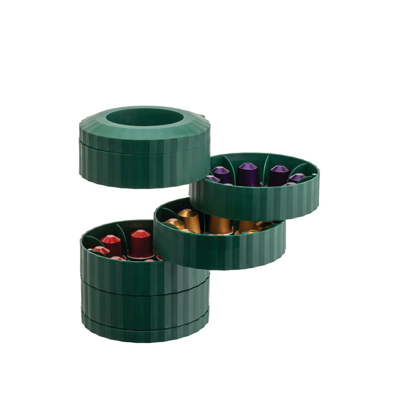 Alessi Plisse Coffee Capsule Holder  , Green
