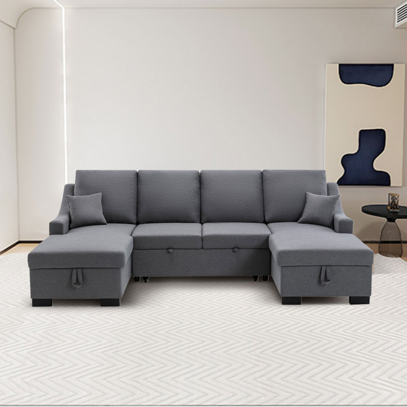 Canapé modulaire à méridienne rembourré