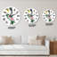 Bouquet de fleurs jaunes minimalistes, feuilles - horloge murale traditionnelle-891996962