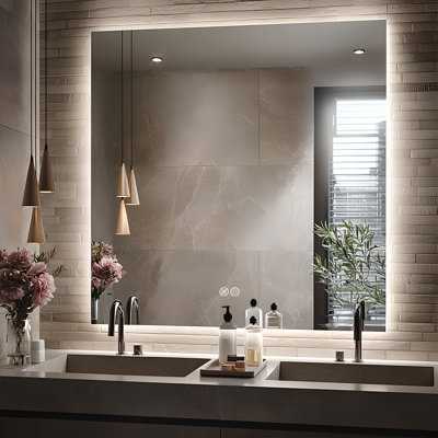 Lunara UL Certified Frameless Backlit LED Bathroom Vanity Mirror , Anti Fog Temper Glass 3 Year Warranty