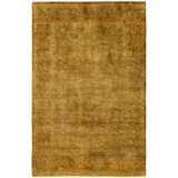 Overdyed Hand-Knotted Wool Modern-Contemporary Gold Area Rug 4' 1" x 6' 3"