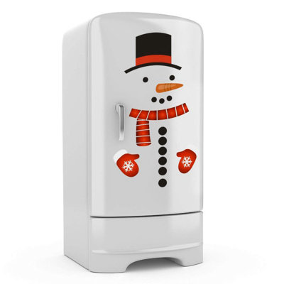 Autocollant de réfrigérateur bonhomme de neige