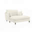Modern Chaise Lounge Sofa Bed with Chenille Fabric, Curved Armrests, Contrast Piping-11617823