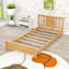 Base de lit plateforme en bois avec tête de lit-1998930765