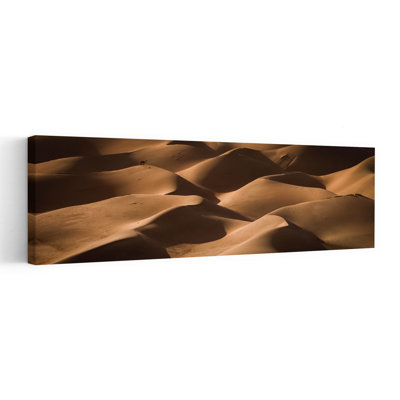 Golden Desert Dunes by Khalid Jamal - Wrapped Canvas Panoramic Print