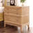 3-Drawer Side Table with Pine Wood and MDF for Living Room, Hallway, Entryway
