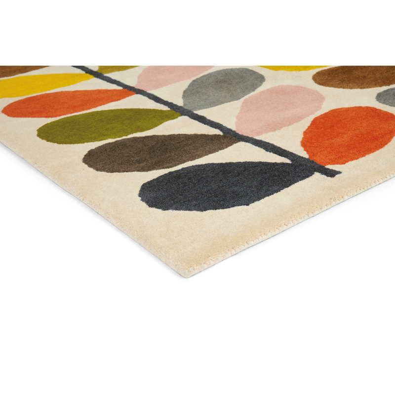Hand Tufted Wool Floral Area Rug, Rectangle 3'11" x 5'11"