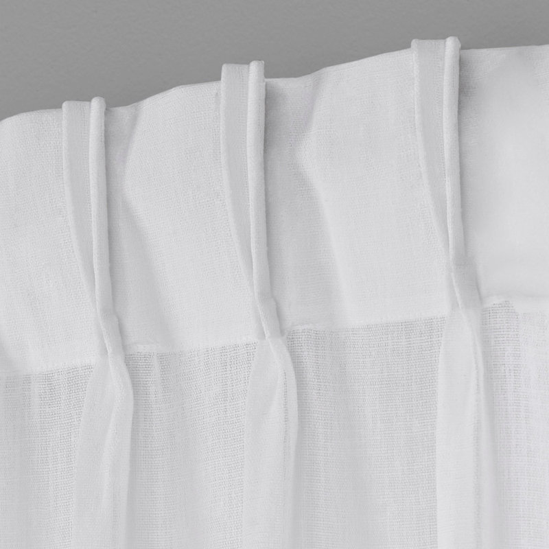 Lusetta Semi-Sheer Curtain Panel Pair, 30" W x 96" L, Winter White