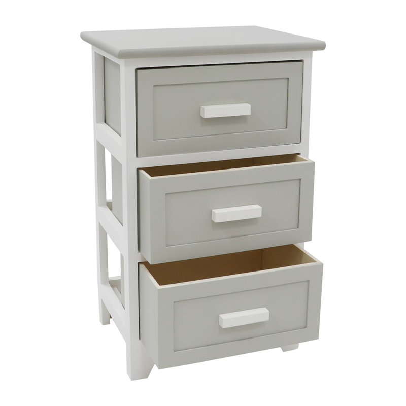 27cm W Solid Wood Bedside Table