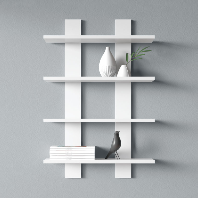 Angelinamarie 4 Piece Floating Shelf, White