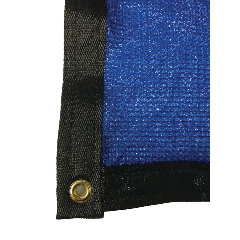 Écran tricoté en tissu d'intimité, H 69,6 po x l 144 po x P 0,5 po, Bleu