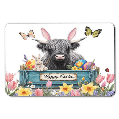 Tapis de bain Highland Cow, 16 x 24 po