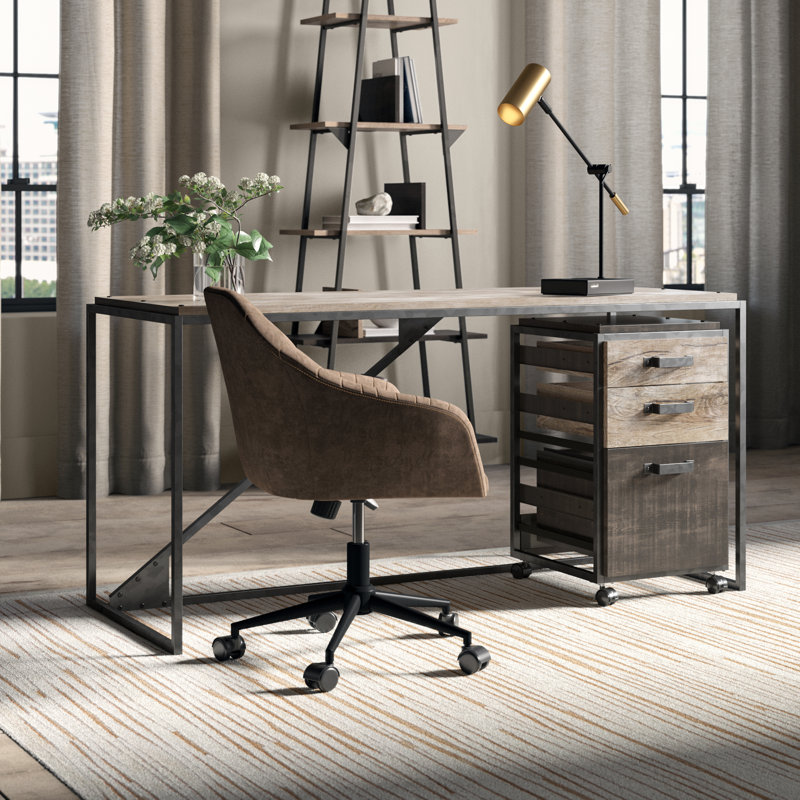 Ensemble de bureau Patankar, Gris rustique
