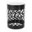 Black Iron Cut Design Outdoor Side Table - Modern Metal End With Powder-Coated Frame, No Assembly For Home Tables Of 2 Elegant Pattern,