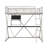 Modoc Twin Metal Four Poster Loft Bed with Bookcase by Isabelle & Max™
