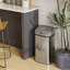 HOMCOM 48L Sensor Bin, Stainless Steel Kitchen Bin with Automatic Close