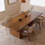 Table de salle à manger rectangulaire en bois massif brun-187055799