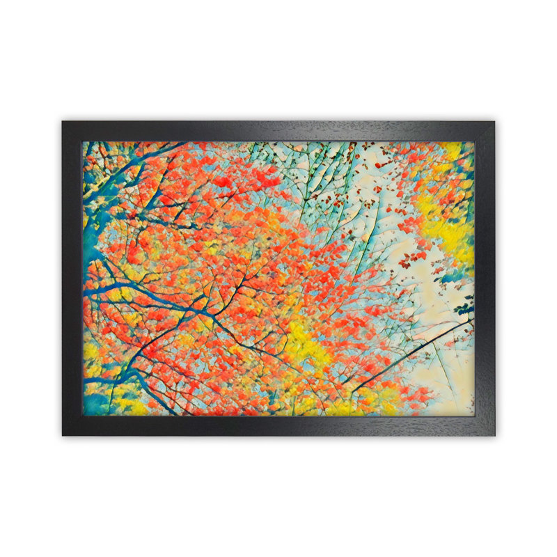 Autumn Is Here - Print on Canvas, Black Framed, 25cm H x 34cm W x 3cm D