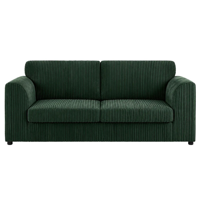Corduroy Sofa, 90cm H x 190cm W x 90cm D, Yellow