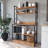 Open Style Wooden Storage Kitchen Counter with Metal Frame-1451599256