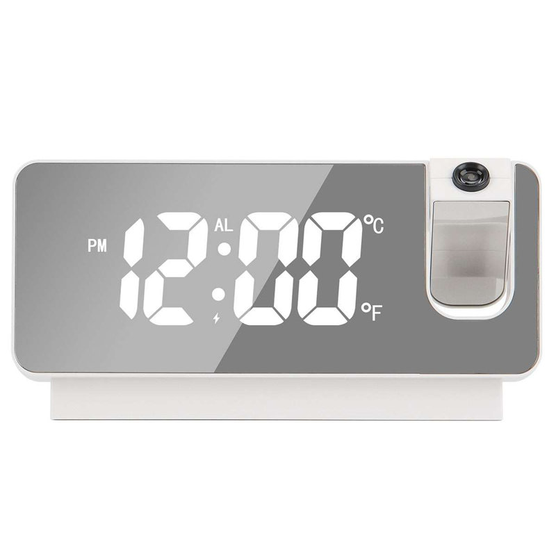 Dugal Electric Tabletop Clock with Alarm, White