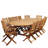Anautica 12 - Person Teak Wood Patio Dining Set with Oval Table