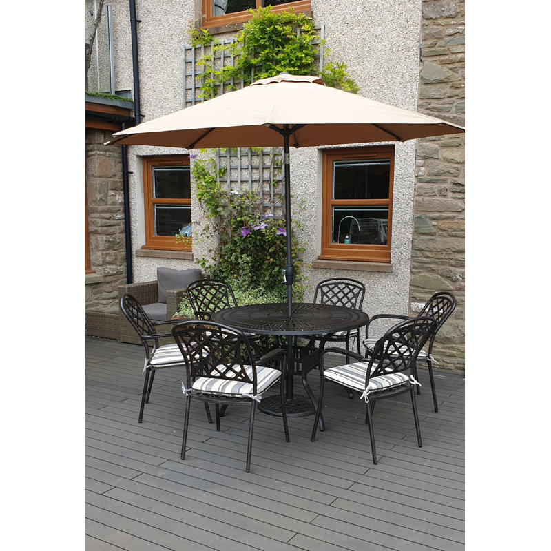 Broxden Elburn 6 Seater Dining Set with Cushions
