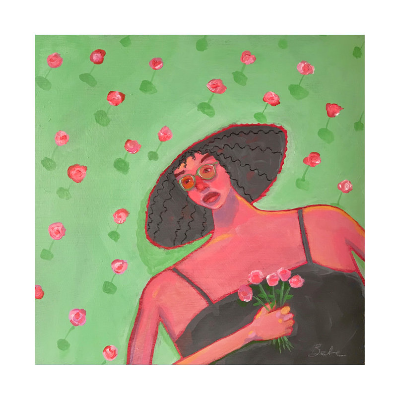 Bolog Bebe Keith Dreaming Canvas Art, 35" H x 35" W