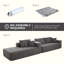 Canapé modulaire rembourré 2 pièces Natick-1814187200-1814187205