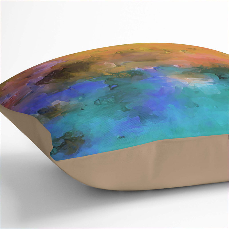 Square Cushion, Stone, 40cm H x 40cm W x 15cm D