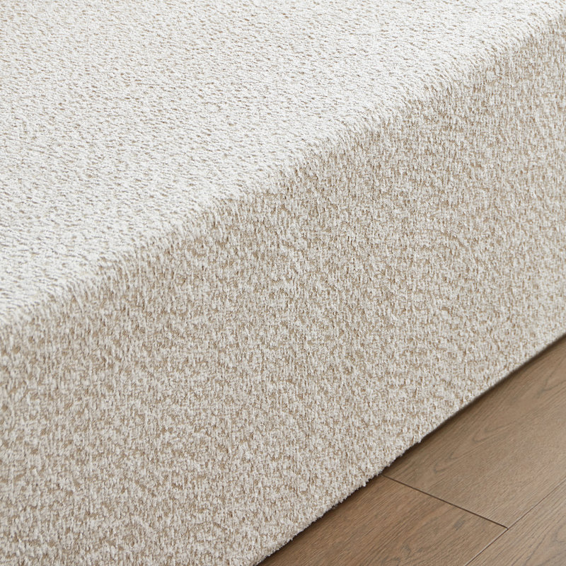 Siège profond de 127,5 po, sans assemblage - rembourrage modulaire minimaliste en tissu respirant beige, Beige
