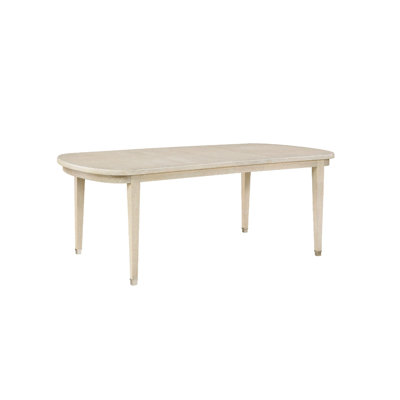 Olto Dining Table With Extension Leaf, 78-96 Inch Top, Light Oak Brown
