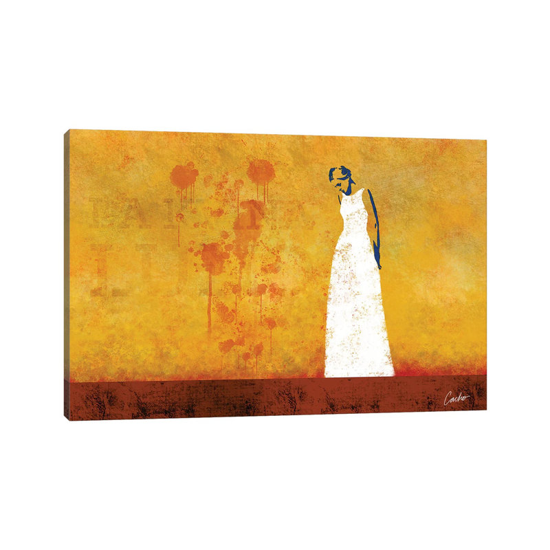 The Gaze Of The Moon by Jose Cacho - Wrapped Canvas Print