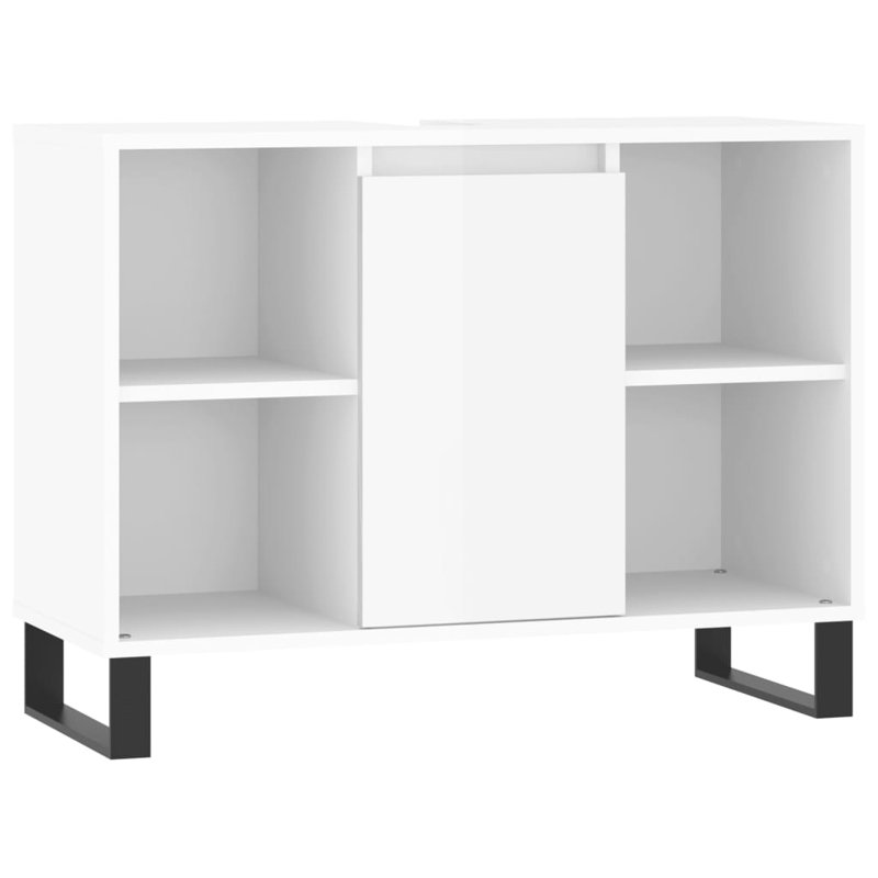Adriene Freestanding Bathroom Cabinet, High Gloss White