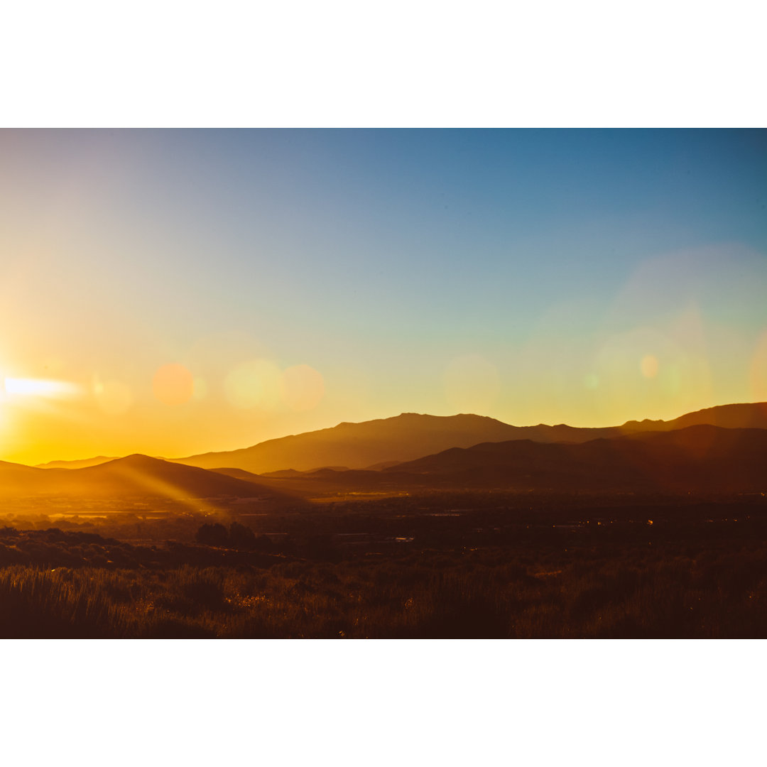 Sonnenaufgang in der Wüste von Debibishop - Druck