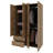 Natural Oak  2-Door Wardrobe With Shelf And Drawers