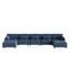 7 Seater Corduroy Corner Sofa -1678660841