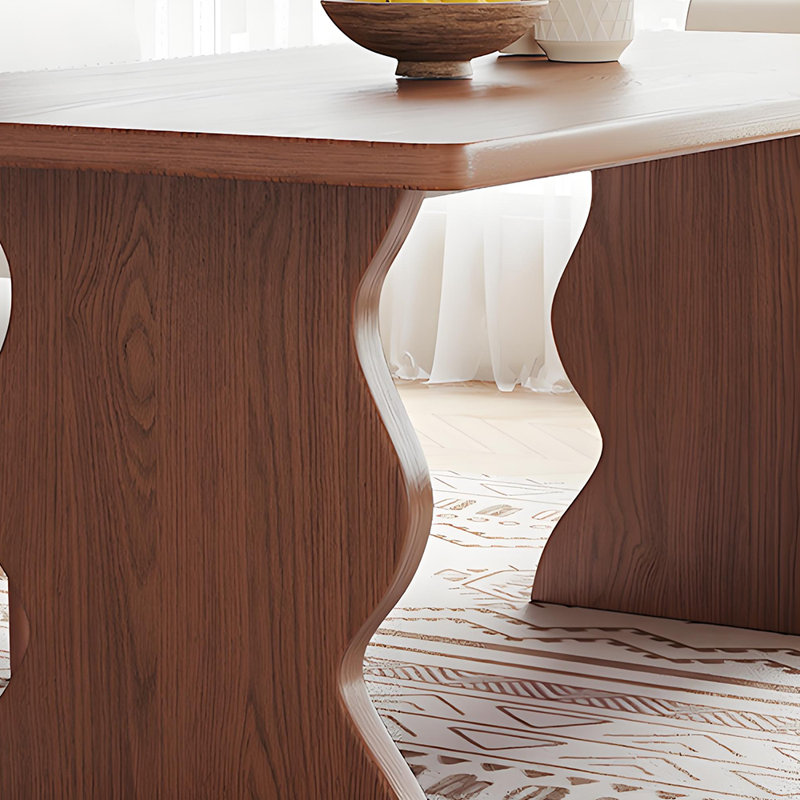 Ensemble de salle à manger en bois de frêne brun, H 29,9 po x L 86,6 po x l 34,6 po