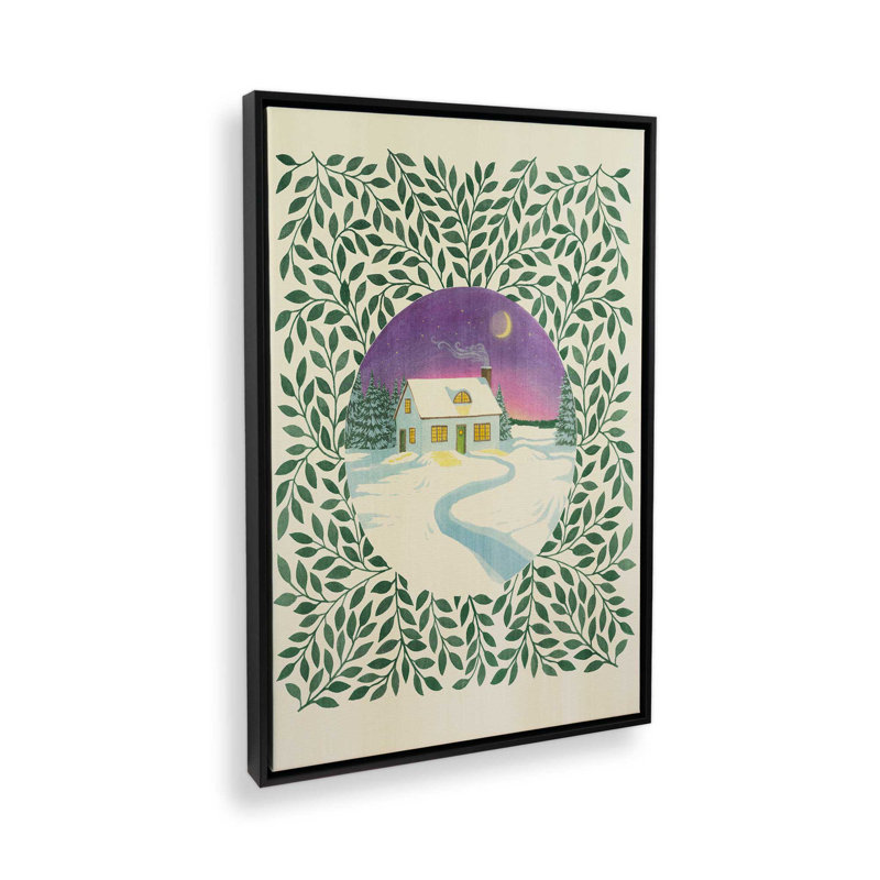 «Quiet Cottage I» par Grace Popp, reproduction d'art sur toile, H 36 po x l 24 po, Toile à cadre flottant, Noir